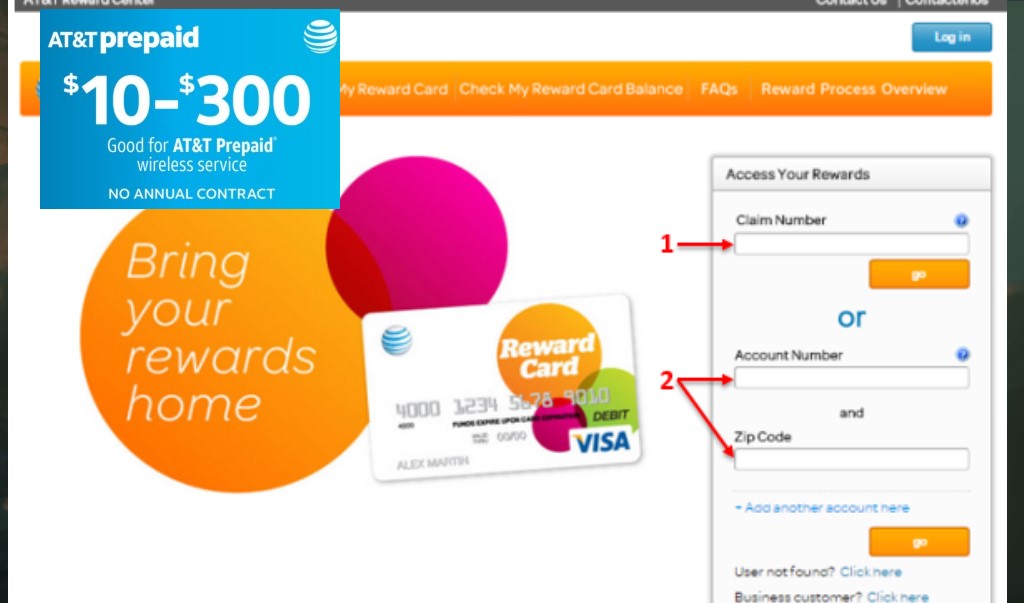 Visa Reward Card With AT T PREPAID Activation Kworld Trend