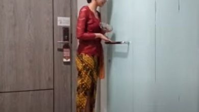 kebaya merah viral full | red dress woman