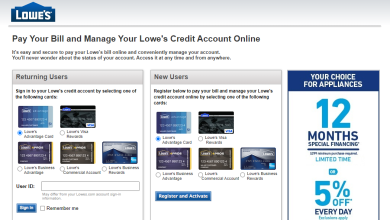 lowes.syf.com Activate Card log in