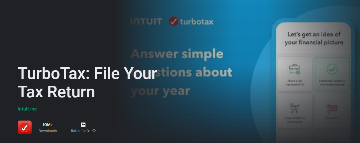 TurboTax login and download: File Your Tax Return screenshot from google play
