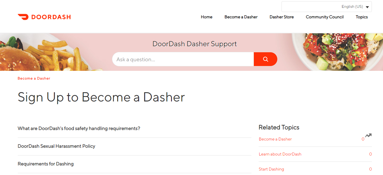 screen shot of doordash https://help.doordash.com/dashers/s/topic/0TO1a0000007fAhGAI/sign-up-to-become-a-dasher?language=en_US