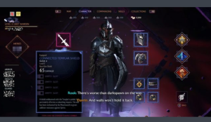 Dragon Age Dreadwolf, gameplay footage, images, leaked, Reddit, Insider Gaming, alpha, authentic, playtest, Bioware developers, Gray Warden fortress HQ, Weisshaupt, Elvish Knight Class, Grey Warden, sword and shield, party members, knight, female dwarf rogue, darkspawn, Red Lyrium, dragon, real-time combat, hack and slash, God of War 2018, ability wheel, party control, animation quality, AAA title, BioWare, fluid animations, responsive, jumping, parry, counters, UI, alpha stage, deleted uploads.