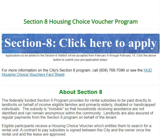 section 8 application honolulu kworld trend