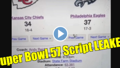 Super bowl leaked script