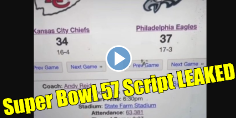 Super bowl leaked script