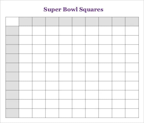 super bowl squares template
