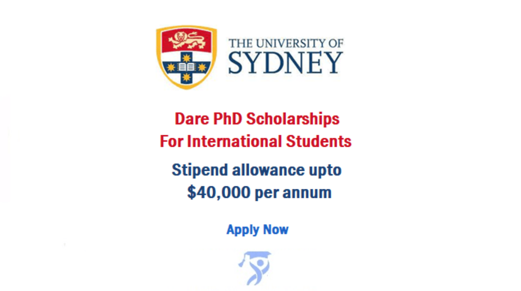 university of sydney dare phd scholarships in engineering 2022/2023 australia