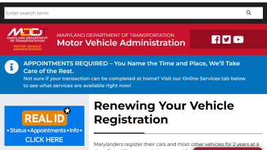 Maryland vehicle registeration