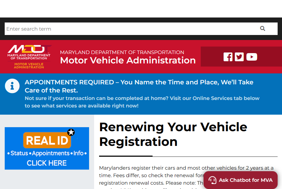 https //mymva.maryland.gov/go/web/renew vehicle registration kworld trend