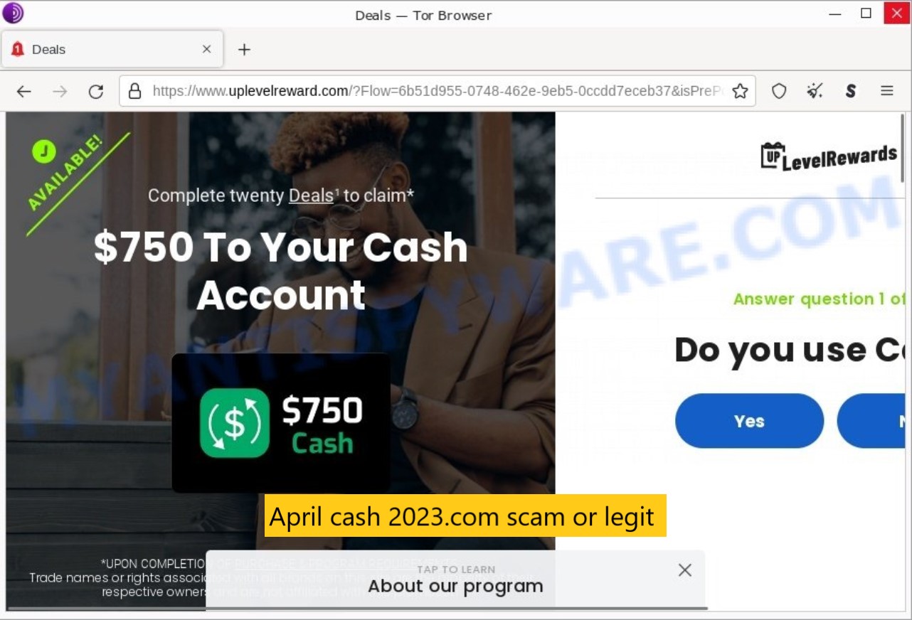 April cash scam or legit kworld trend