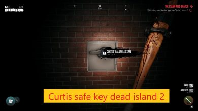 Curtis safe key dead island 2