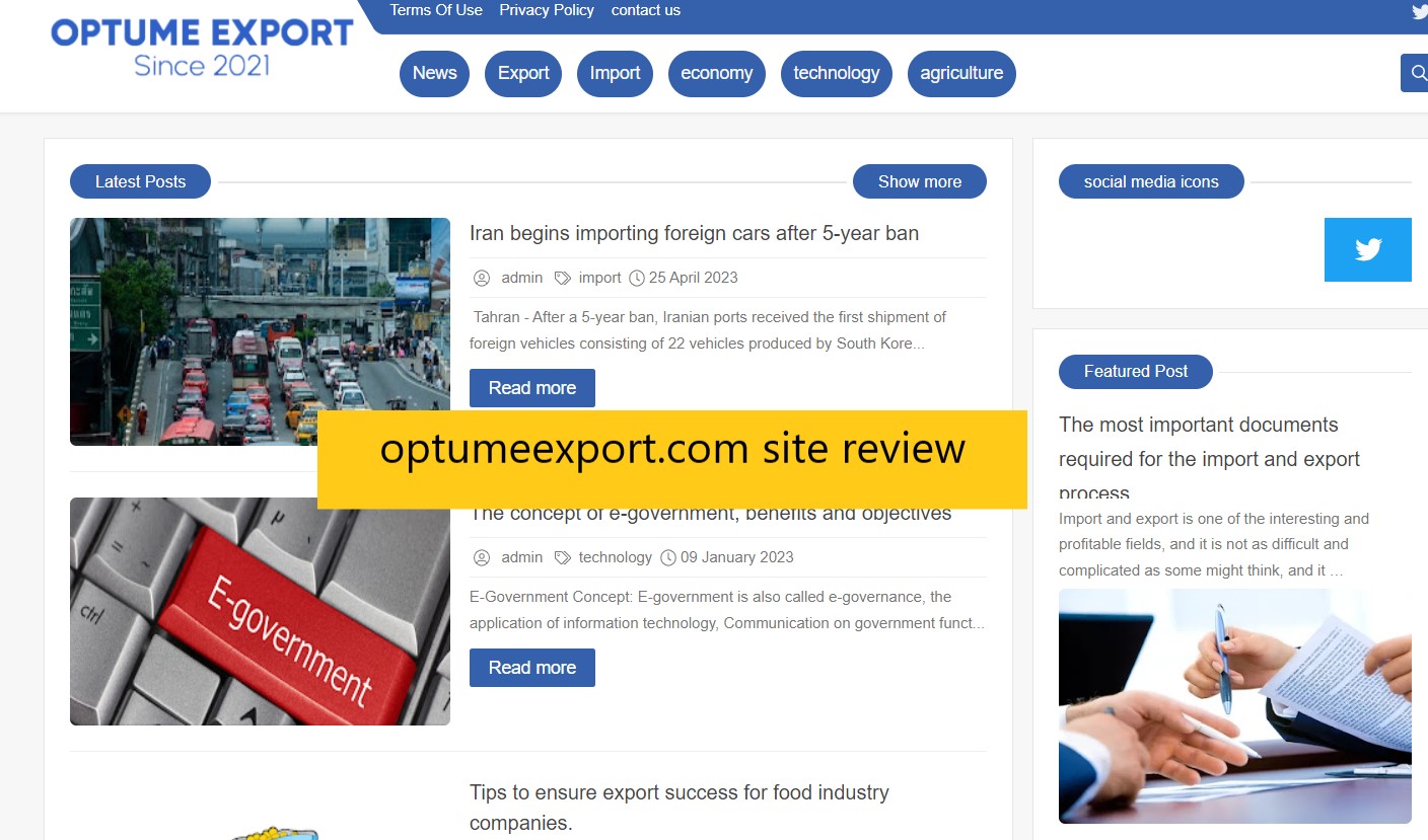 optumeexport.com site review