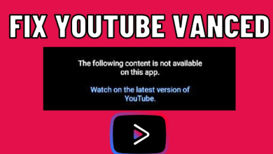 the following content is not available on this app youtube vanced update