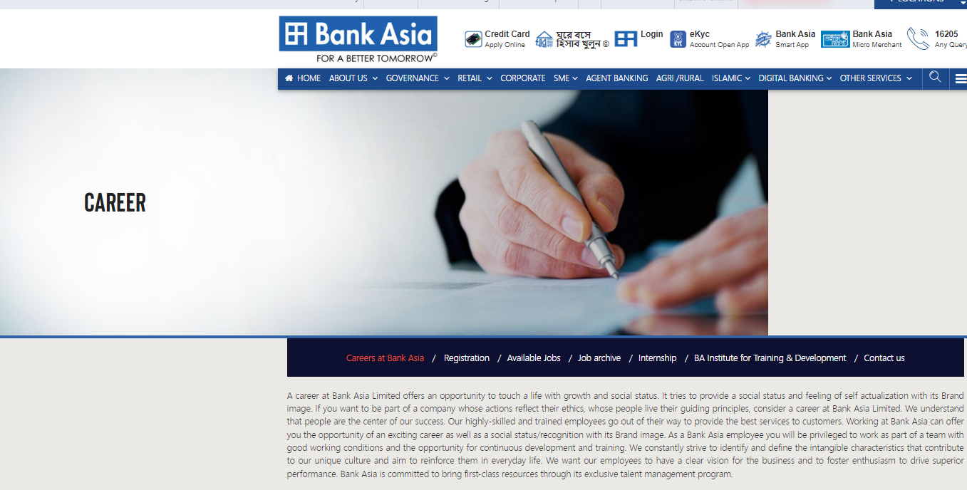 www.bankasia-bd.com career available jobs apply