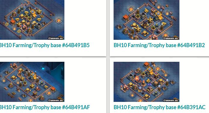 clash of clans builder base 2.0 layout links