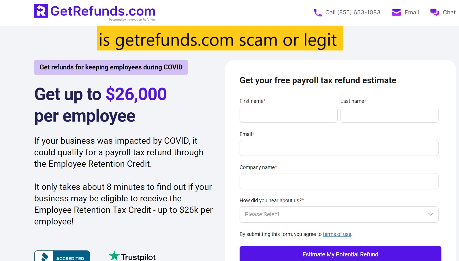 is getrefunds.com scam or legit