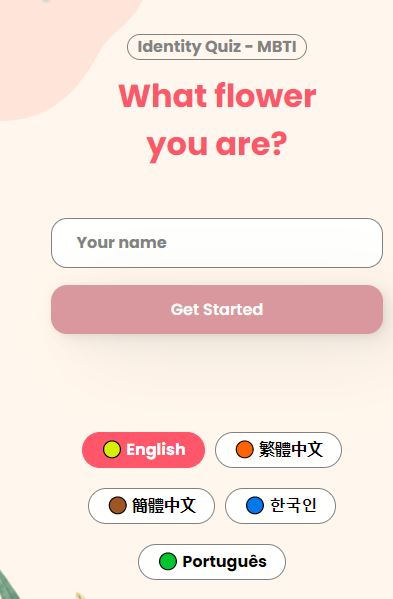 quiz plantidapp com Bloom with MBTI
