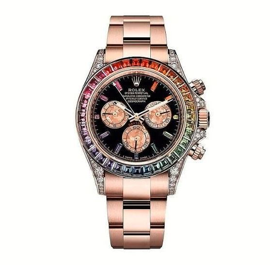 rolex daytona rainbow watch with diamonds price