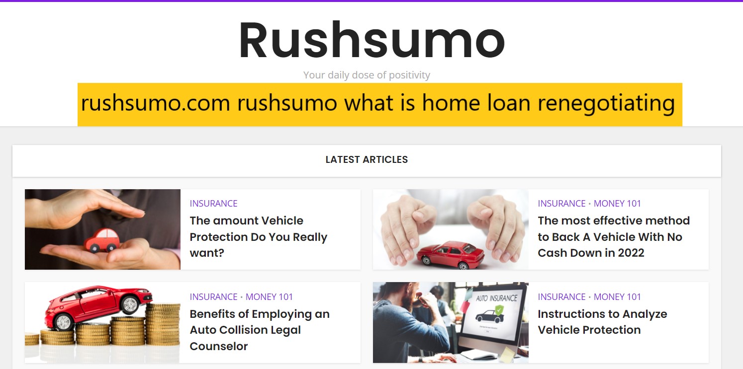 rushsumo.com rushsumo what is home loan renegotiating