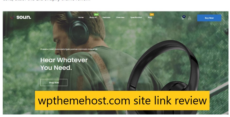 wpthemehost.com site link review