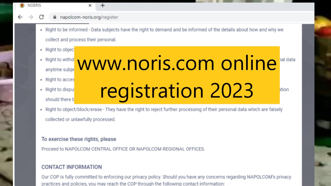 www.noris.com online registration 2023