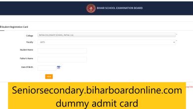 Seniorsecondary.biharboardonline.com dummy admit card