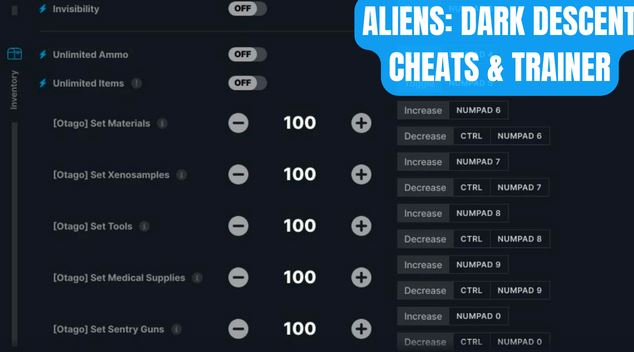 aliens dark descent cheats
