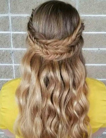 Make Braided Crown Trendy Long Hairstyles ejobtry.com