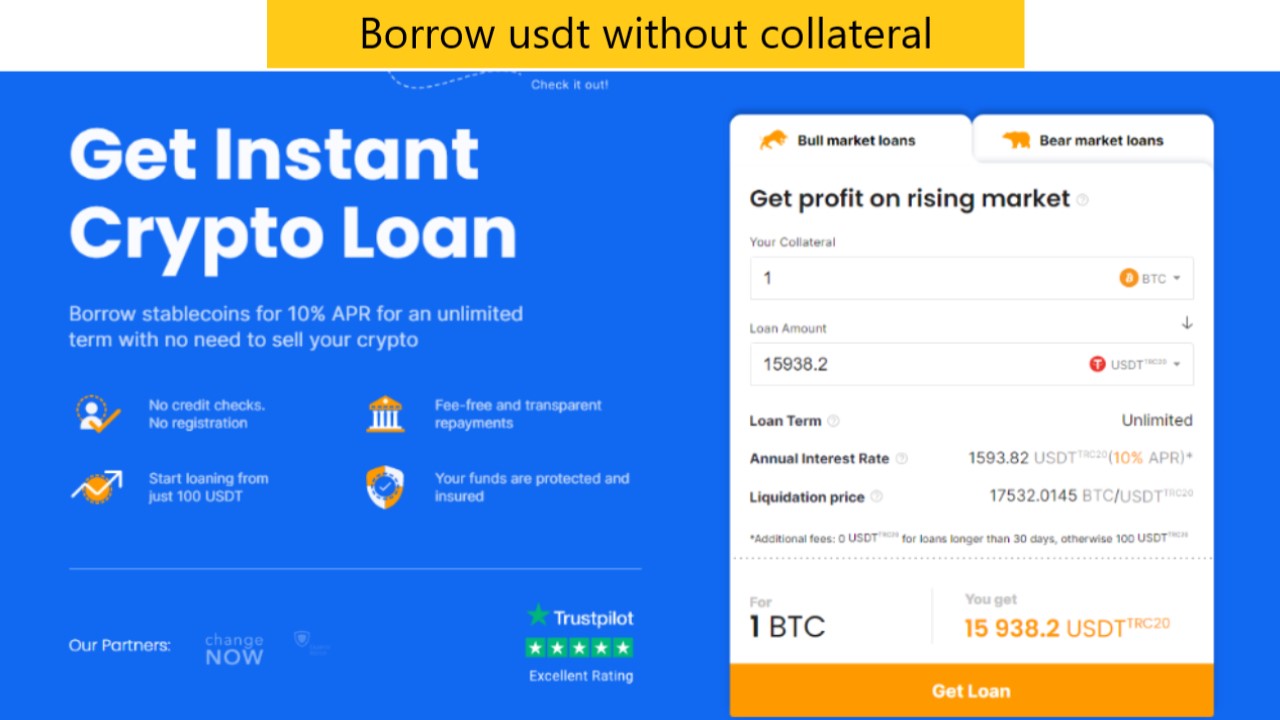 Borrow usdt without collateral