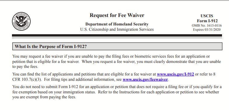 free passport with ebt fee waiver