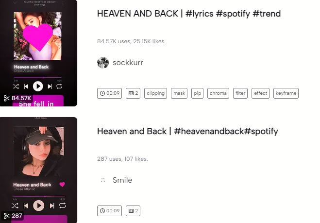 heaven and back capcut template