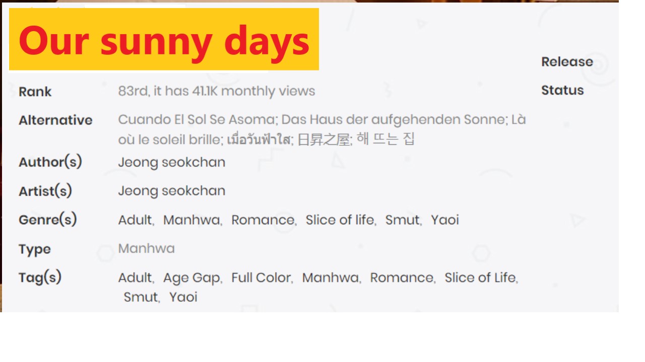 Our sunny days manga