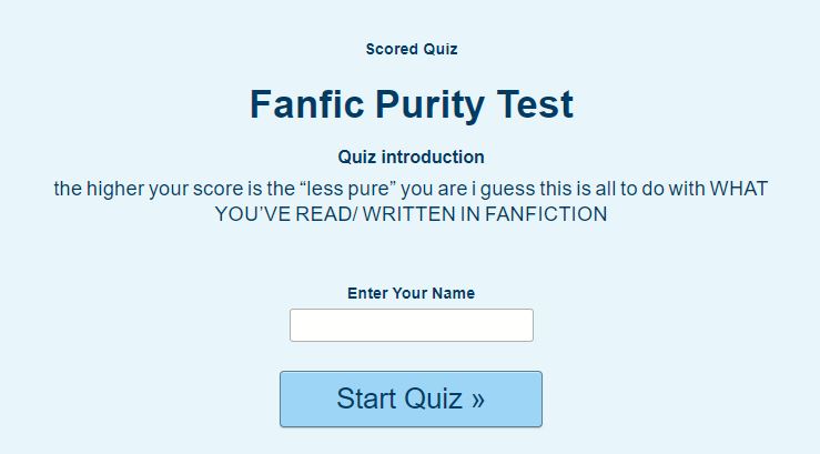 fanfic rice purity test