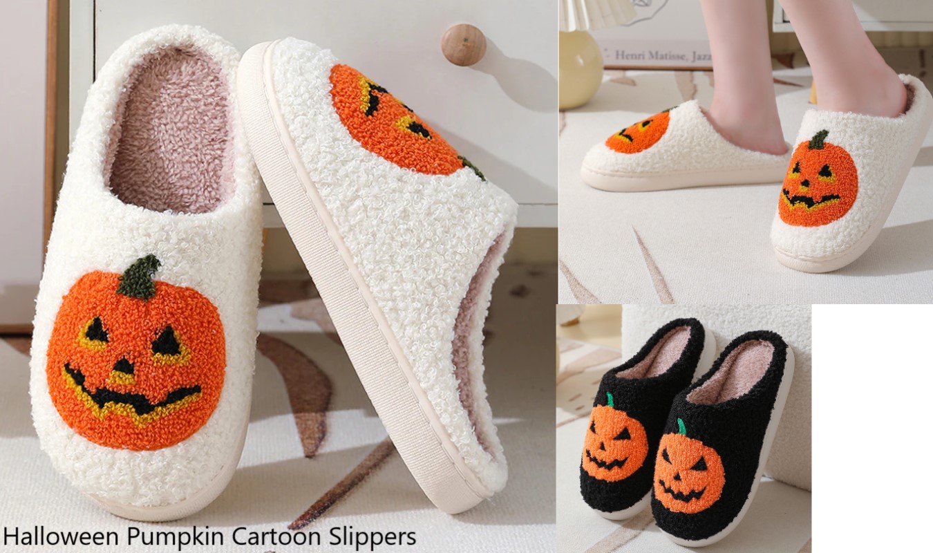 Halloween Pumpkin Cartoon Slippers