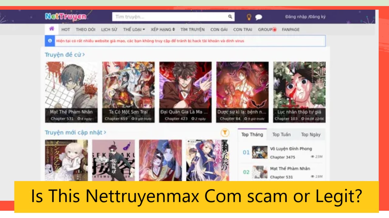 Is This Nettruyenmax Com scam or Legit?