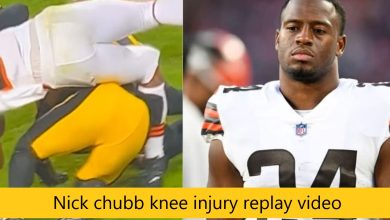 Nick chubb knee injury replay video