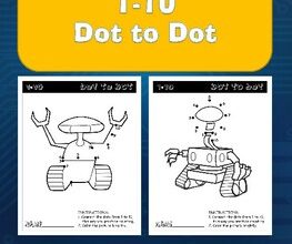 tpt practice counting numbers from 1 to 10 with robots dot