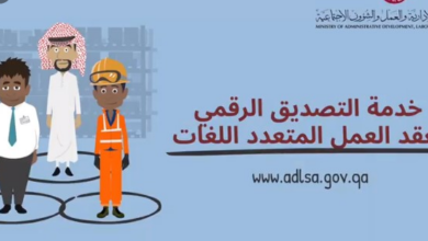 adlsa gov qa رابط خدمة التصديق الرقمي لعقد العمل في قطر