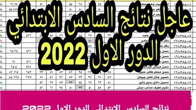 رابط نتائج السادس الابتدائي 2022 الدور الاول في العراق تلكرام