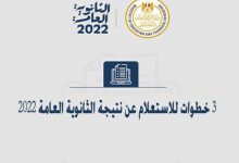 نتيجة الثانوية العامة 2022
