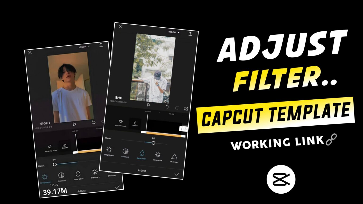 adjust filter capcut template كاب كات